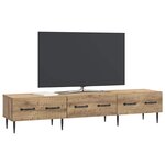 vidaXL Meuble TV 147 x 34 5 x 30 cm Chêne artisanal Bois d'ingénierie