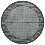 vidaXL Tapis d'extérieur gris Ø120 cm PP