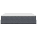 vidaXL Cadre de lit ottoman avec matelas gris foncé 140x200 cm velours