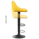 vidaXL Tabouret de bar Jaune moutarde Velours