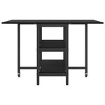 vidaXL Table à dîner 122 x 80 x 76 5 cm Bois d'ingénierie Chêne noir