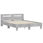 vidaXL Cadre de lit sans matelas gris béton 140x200 cm