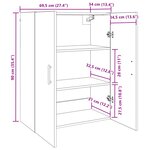 vidaXL Armoire Murale 2 Pièces Chêne artisanal 69 5 x 34 x 90 cm