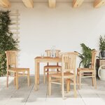 vidaXL Ensemble à manger de jardin 5 Pièces Bois de teck massif