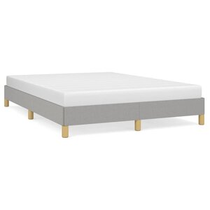 vidaXL Cadre de lit sans matelas gris clair 140x190 cm tissu