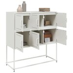 vidaXL Buffet blanc 100 5x39x107 cm acier