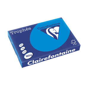 Ramette 250 Feuilles Papier 160g A3 420x297 mm Bleu turquoise TROPHÉE