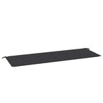 vidaXL Coussin de banc de jardin noir 150x50x4 cm tissu oxford