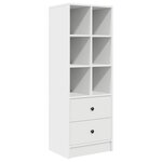 vidaXL Bureau avec Rangement Blanc Bois d'Ingénierie