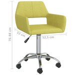 Vidaxl chaises pivotantes à manger lot de 4 vert tissu