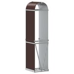vidaXL Porte-bûches marron 40x45x170 cm acier galvanisé