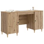 vidaXL Bureau Chêne artisanal 142 5 x 50 x 75 cm Bois d'ingénierie