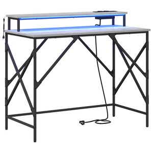 vidaXL Bureau Sonoma gris 100 x 50 x 86.5 cm Bois d'ingénierie