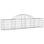 vidaXL Paniers à gabions arqués 8 Pièces 200x30x40/60 cm Fer galvanisé