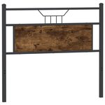 vidaXL Tête de lit chêne fumé 107 cm bois d'ingénierie et acier