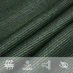 vidaXL Voile d'ombrage 160 g/m² Vert foncé 3 5x3 5x4 9 m PEHD