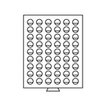 Médaillier numismatique Leuchtturm pour 54 pièces de 2 euros sans capsules.