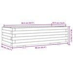 vidaXL Jardinière blanc 90x40x26 5 cm bois de pin massif