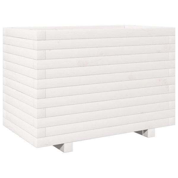 vidaXL Jardinière blanc 70x40x49 5 cm bois de pin massif