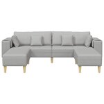 vidaXL Sofa en tissu avec coussin Gris nuage 208 cm tissu
