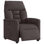 vidaXL Fauteuil inclinable électrique Marron foncé Tissu