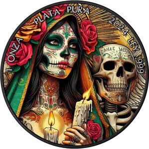 Pièce de monnaie en Argent g 31.1 (1 oz) Millésime 2024 Dia Muertos Mb DIA DE LOS MUERTOS VII