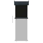 vidaXL Auvent latéral de balcon 65x250 cm noir