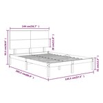 vidaXL Cadre de lit Bois de pin massif 140x200 cm