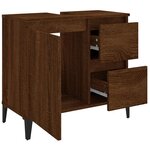 vidaXL Armoire de bain chêne marron 65x33x60 cm bois d'ingénierie