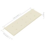 Vidaxl banc de jardin avec coussin crème 150 cm bois de teck massif