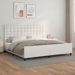 vidaXL Cadre de lit avec tête de lit Blanc 200x200 cm Similicuir