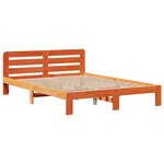 vidaXL Lit bibliothèque sans matelas cire marron 140x190 cm pin massif