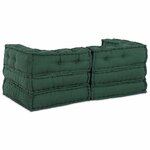 vidaXL Canapé modulaire 2 Pièces Vert 70 x 70 x 56 cm tissu