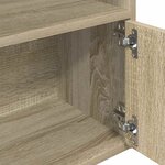 vidaXL Bibliothèque chêne fumé 31x24x127 cm bois d'ingénierie