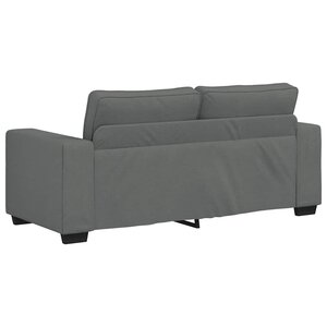 vidaXL Canapé à 2 places gris foncé 180x77x82 cm tissu