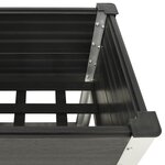 vidaXL Lit surélevé de jardin avec étagère 200x50x90 cm WPC Gris