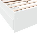 vidaXL Cadre de lit avec tiroirs blanc 200x200 cm bois d'ingénierie