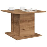 vidaXL Table basse chêne artisanal 55 5x55 5x40 cm bois d'ingénierie