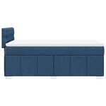 vidaXL Sommier à lattes de lit avec matelas Bleu 80x200 cm Tissu