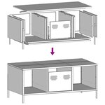 vidaXL Table basse noir 101 5x50x43 5 cm acier laminé à froid