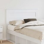 vidaXL Tête de lit avec tête de lit Blanc 120 cm Bois d'ingénierie