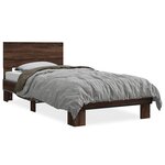 vidaXL Cadre de lit sans matelas chêne marron 90x190 cm