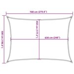 vidaXL Voile d'ombrage 160 g/m² Vert foncé 5x7 m PEHD
