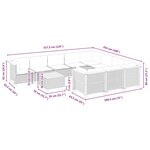 vidaXL Salon de jardin 11 Pièces avec coussins beige résine tressée