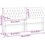 vidaXL Tête de lit capitonnée Gris clair 180 cm Pin massif