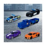 Majorette 8502009000 - Garage Super Chase Center - 6 niveaux de jeu 5 voitures