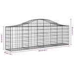 vidaXL Paniers à gabions arqués 7 Pièces 200x30x60/80 cm Fer galvanisé