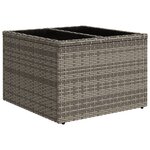 Ensemble de canapé jardin vidaXL de 5 pièces avec coussins Gris Poly Rattan