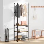 vidaXL Portant à vêtements avec étagères avec étagère chêne artisanal