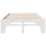 vidaXL Cadre de lit surélevé Blanc 120 x 190 cm Bois massif en pin